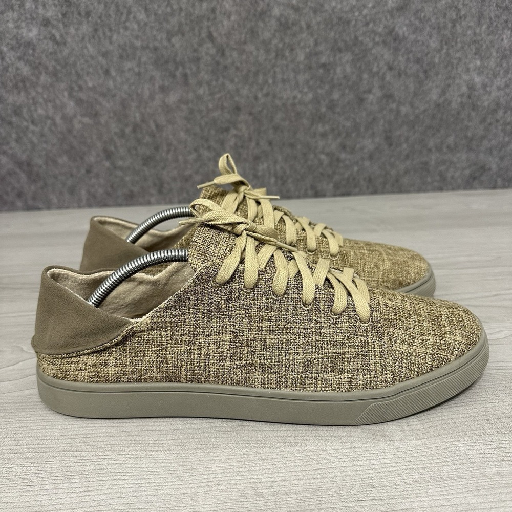 Baretraps Liam Men's Sneakers Tan Knit Casual Lace Up Shoes Sz 11M Arch Support